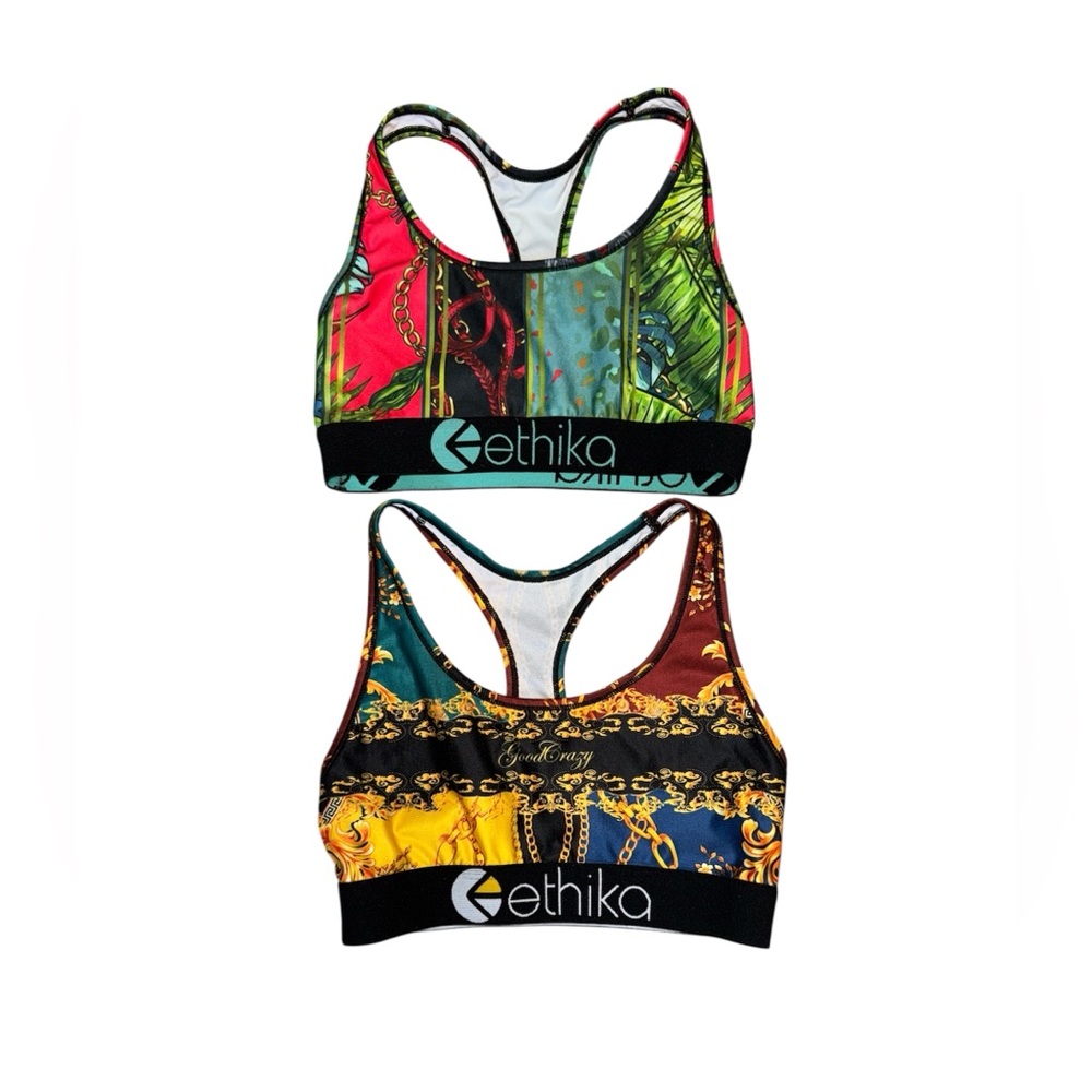 Ethika Vibrant Patterned Sports Bras